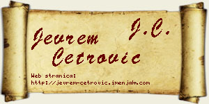 Jevrem Četrović vizit kartica